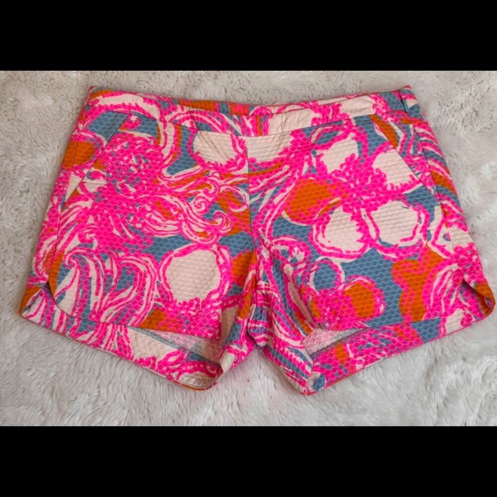 New LILLY PULITZER Adie Shorts “ Feeling Tanked” 100% Cotton SZ 2 30” waist
